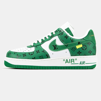 Кросівки Nike Air Force 1 Low By Virgil Abloh White Green x Louis Vuitton