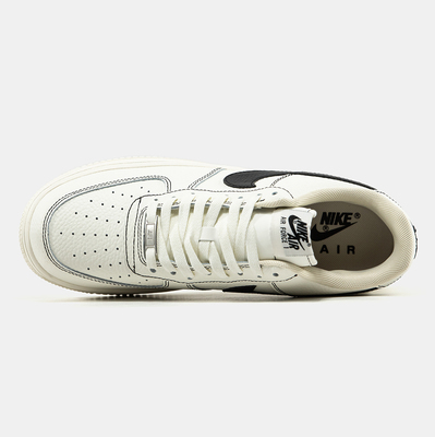 Кроссовки Nike Air Force 1 Low White Black Outline (Белый) - фото 4 