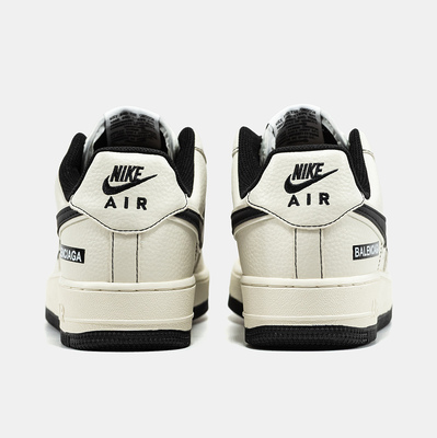 Кроссовки Nike Air Force 1 Low x Balenciaga White Black (Белый) - фото 5 