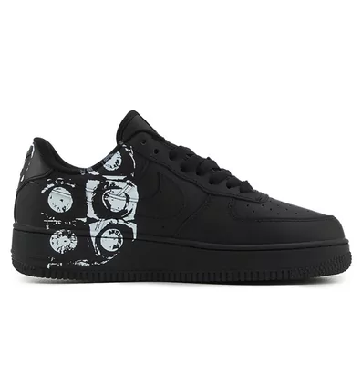 Кроссовки Nike Air Force 1 Low x Supreme x Comme des Garçons SHIRT Eyes Black (Черный) - фото 3 