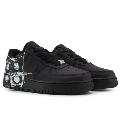 Кроссовки Nike Air Force 1 Low x Supreme x Comme des Garçons SHIRT Eyes Black (Черный) - фото 2 
