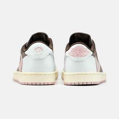 Кросівки Nike Air Jordan 1 Low x Travis Scott White Brown Pink (Коричневий) - фото 5 