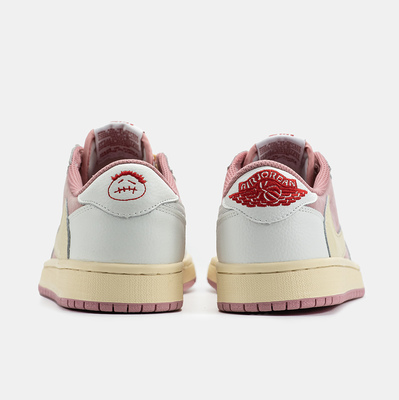 Кросівки Nike Air Jordan 1 Low x Travis Scott 'White Pink Beige' (Рожевий) - фото 5 