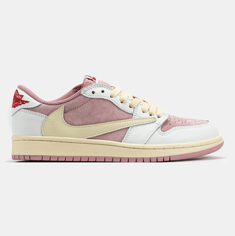 Кросівки Nike Air Jordan 1 Low x Travis Scott 'White Pink Beige'