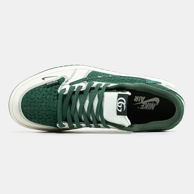 Кросівки Jordan 1 Retro Low x Travis Scott x Gucci x Supreme Top Green (Зелений) - фото 3 