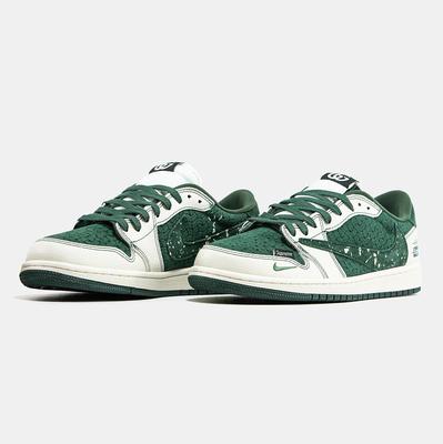 Кросівки Jordan 1 Retro Low x Travis Scott x Gucci x Supreme Top Green (Зелений) - фото 2 