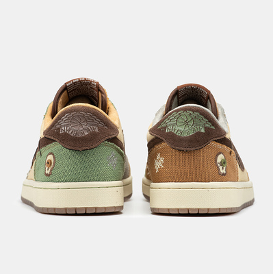 Кросівки Air Jordan 1 Retro Low x Zion Williamson 'Voodoo' Yellow Green Brown DZ7292-200 (Жовтий) - фото 4 