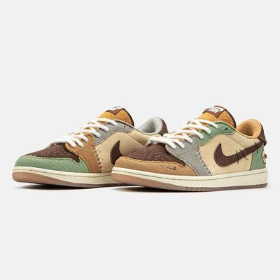 Кросівки Air Jordan 1 Retro Low x Zion Williamson 'Voodoo' Yellow Green Brown DZ7292-200 (Жовтий) - фото 2 