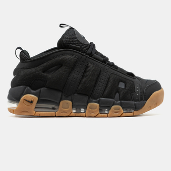 Nike Air More Uptempo Low Black Gum