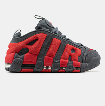 Nike Air More Uptempo Low Dark Grey Light Crimson