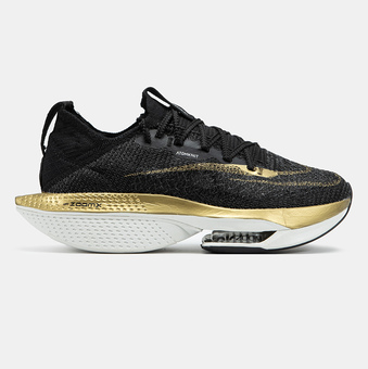 Nike Air Zoom Alphafly NEXT 2 Black Metallic Gold Grain