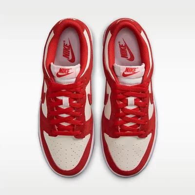 Кроссовки Nike Dunk Low Sail Light Crimson IO4244-103 (Красный) - фото 4 