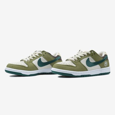 Кроссовки Nike SB Dunk Low Asparagus x Yuto Horigome (Белый) - фото 2 