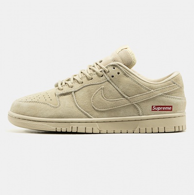 Кроссовки Nike SB Dunk Low Suede Beige x Supreme (Бежевый) - фото 4 