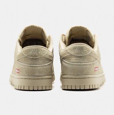 Кроссовки Nike SB Dunk Low Suede Beige x Supreme (Бежевый) - фото 5 