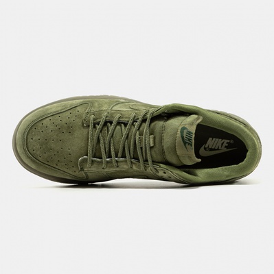 Кроссовки Nike SB Dunk Low Suede Green x Supreme (Хаки) - фото 3 