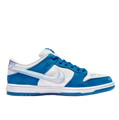 Кроссовки Nike SB Dunk Low x Born x Raised FN7819-400 (Голубой) - фото 4 