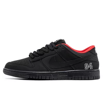Кроссовки Nike SB Dunk Low x Supreme 94 Black (Черный) - фото 3 