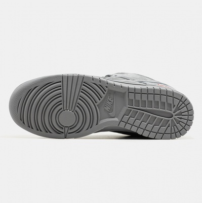 Кроссовки Nike SB Dunk Low x Supreme Suede Grey (Серый) - фото 6 