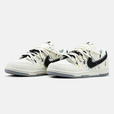 Кросівки Nike SB x Louis Vuitton x Glommy Bear White Black (Білий) - фото 2 