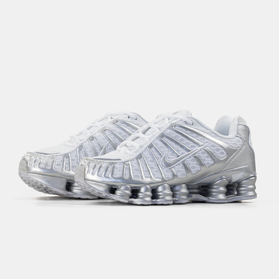 Кроссовки Nike Shox TL Light Bone Metallic Silver Cool Grey (Белый) - фото 2 