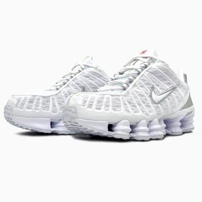 Кроссовки Nike Shox TL White Silver (Белый) - фото 2 