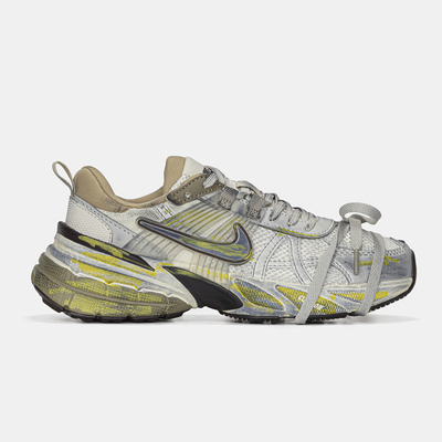 Кроссовки Nike V2K Runtekk Custom Silver Beige Yellow (Желтый) - фото 1 Keedy