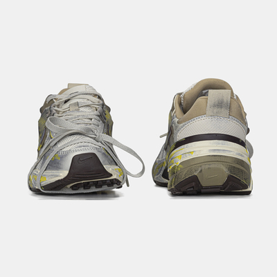 Кроссовки Nike V2K Runtekk Custom Silver Beige Yellow (Желтый) - фото 3 