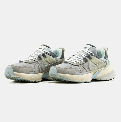 Кроссовки Nike V2K Runtekk Grey Mist Ivory Blue (Голубой) - фото 2 