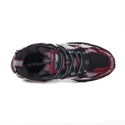 Кроссовки Off-White Be Right Back Burgundy Black White (Бордовый) - фото 3 