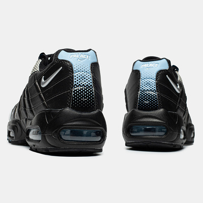 Кроссовки Palace x Nike Air Max 95 Big Bubble Metallic Silver IQ7708-095 (Черный) - фото 5 