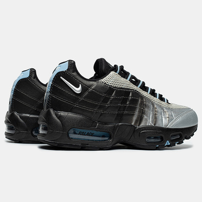 Кроссовки Palace x Nike Air Max 95 Big Bubble Metallic Silver IQ7708-095 (Черный) - фото 4 