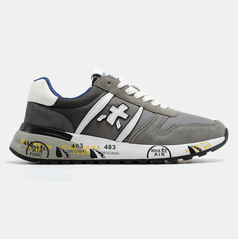 Кроссовки Premiata Lander Grey White Blue