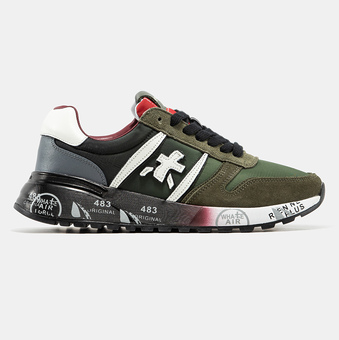 Кроссовки Premiata Lander Military Green Black White
