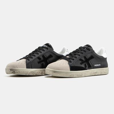 Кеди Premiata Steven Black White Beige (Чорний) - фото 2 