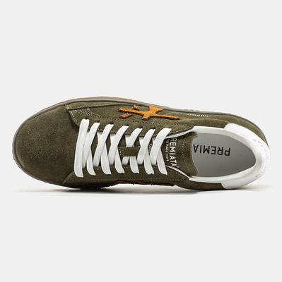 Кеди Premiata Steven Green Brown White (Зелений) - фото 3 