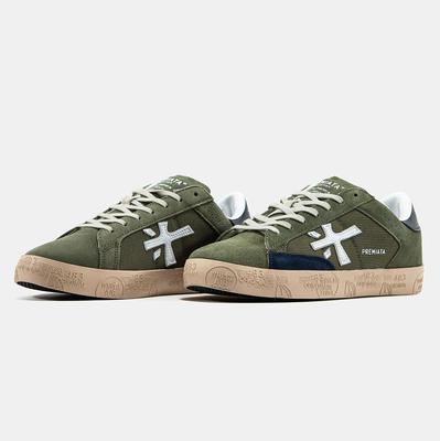 Кеды Premiata Steven Olive Navy Gum (Хаки) - фото 2 