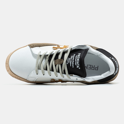 Кеды Premiata Steven White Beige Gum (Бежевый) - фото 3 