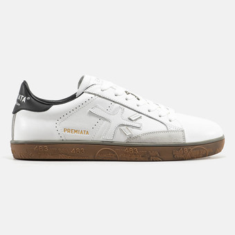 Кеди Premiata Steven White Gold Black Gum