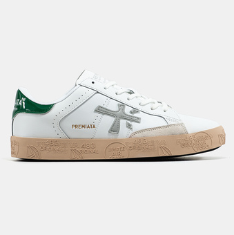 Кеди Premiata Steven White Green Gum