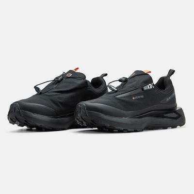Кроссовки Salomon Odyssey GTX Triple Black Orange (Серый) - фото 2 