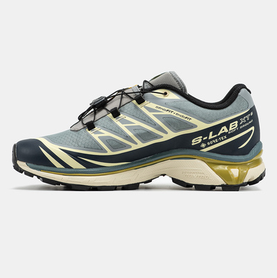 Кросівки Salomon XT-6 Gore-Tex Blue Beige Olive (Блакитний) - фото 4 