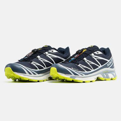Кросівки Salomon XT-6 Soft Ground Gore-Tex Navy White Yellow (Синій) - фото 2 