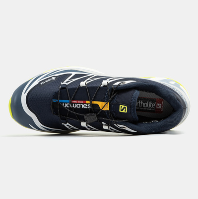 Кросівки Salomon XT-6 Soft Ground Gore-Tex Navy White Yellow (Синій) - фото 3 