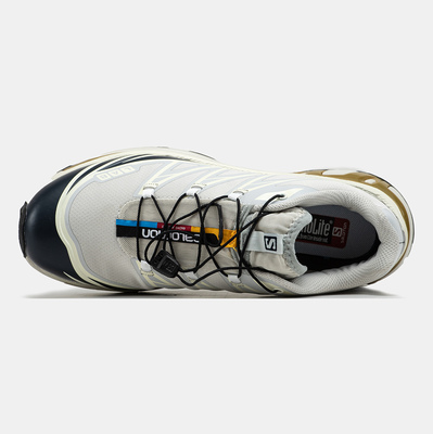 Кроссовки Salomon XT-6 Softground Beige Navy Brown (Голубой) - фото 3 