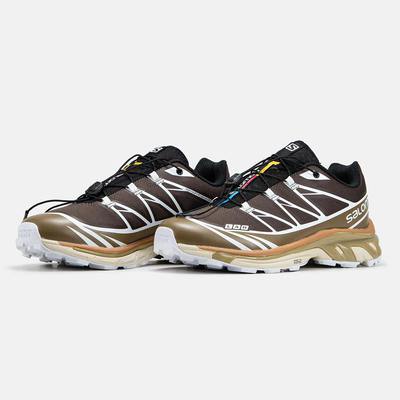 Кроссовки Salomon XT-6 Softground Brown Caramel White (Коричневый) - фото 2 