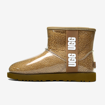 UGG Classic Clear Mini Chestnut Fleece