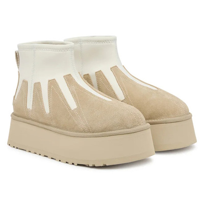 Черевики UGG Classic Mini Dipper Platform Ankle Boots Neutrals (Бежевий) - фото 2 