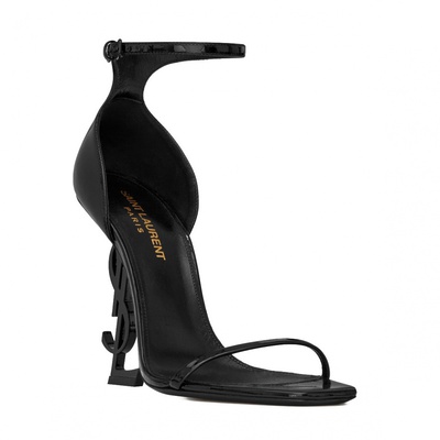 Сандалі YSL Opyum 110mm in Patent Leather (Чорний) - фото 2 