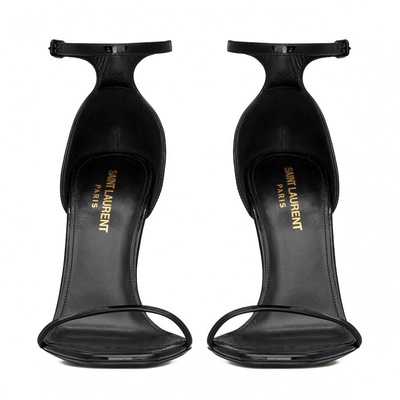 Сандалі YSL Opyum 110mm in Patent Leather (Чорний) - фото 3 
